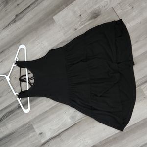 Black low back tank top